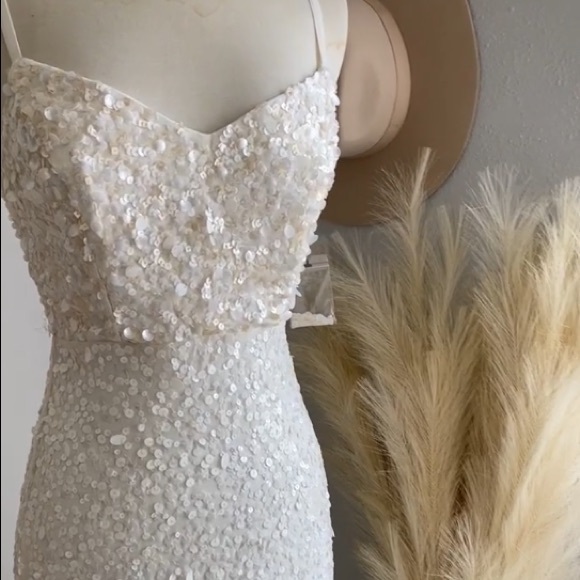 Lulus At Last White Sequin Mermaid Maxi Dress - Picture 6 of 17